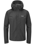 Rab Men's Downpour Eco Waterproof Jacket (Black) - Large