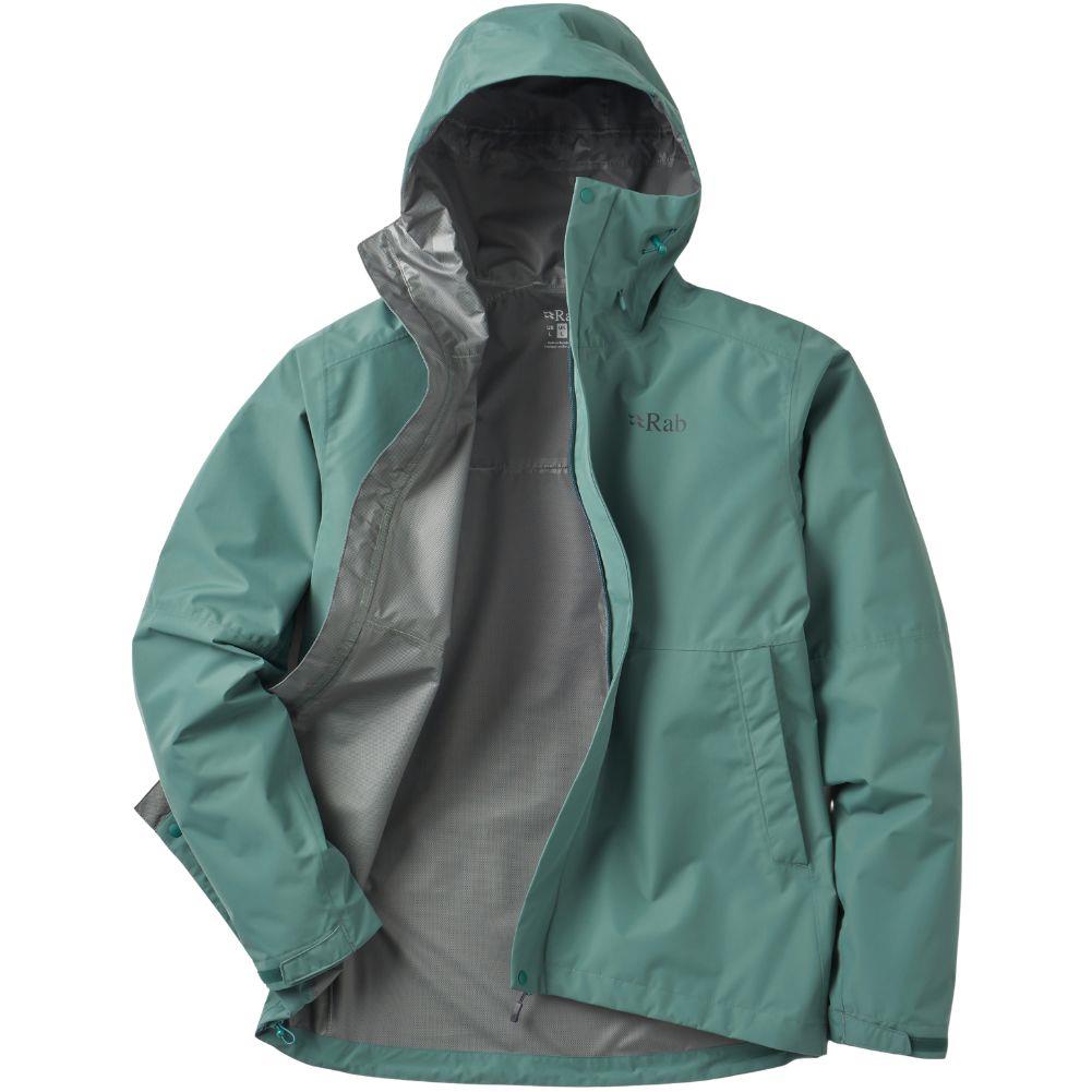 Rab Men's Downpour Waterproof Jacket (Saga) open