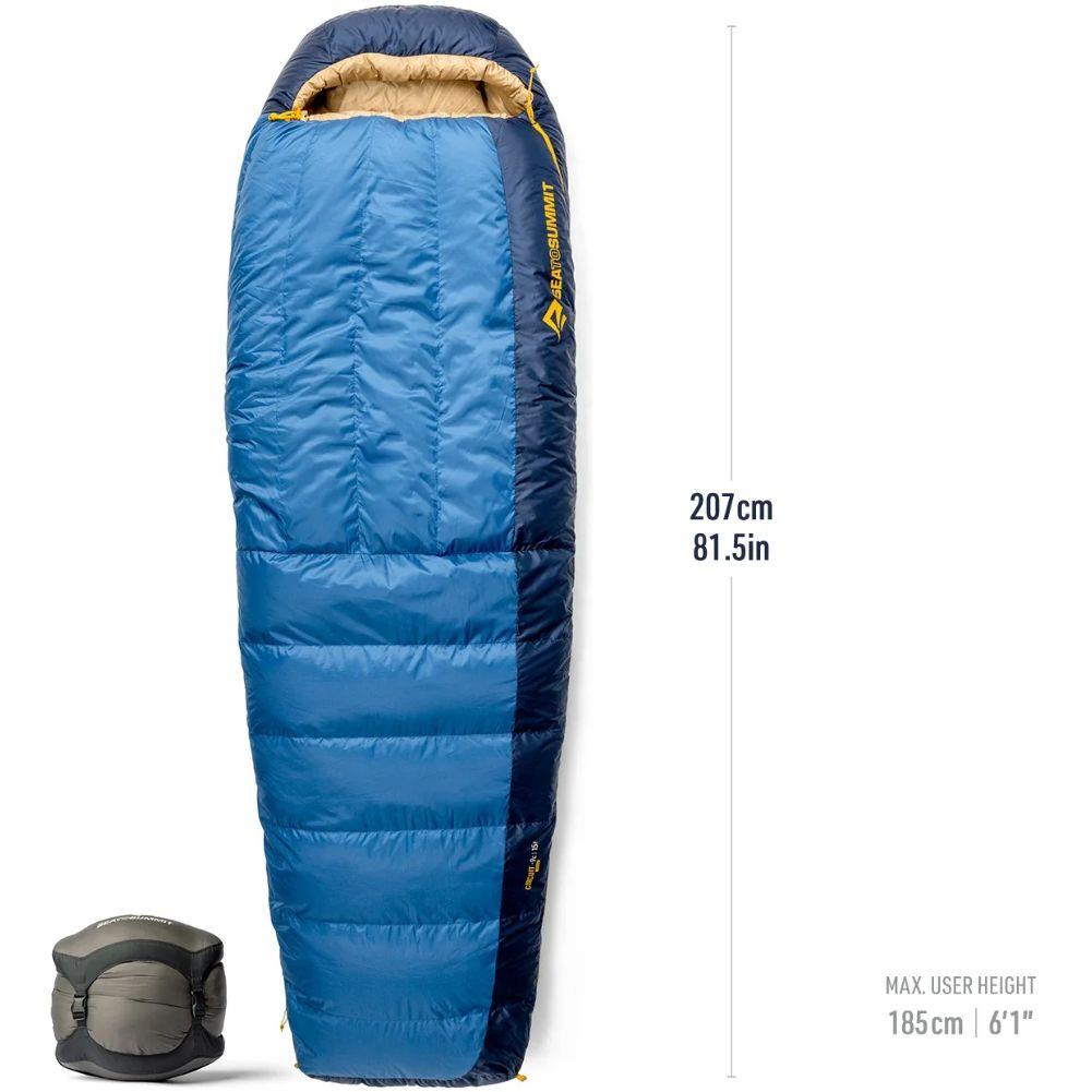 Sea to Summit Circuit Down Sleeping Bag -9c - Regular (Dark Blue) measurement