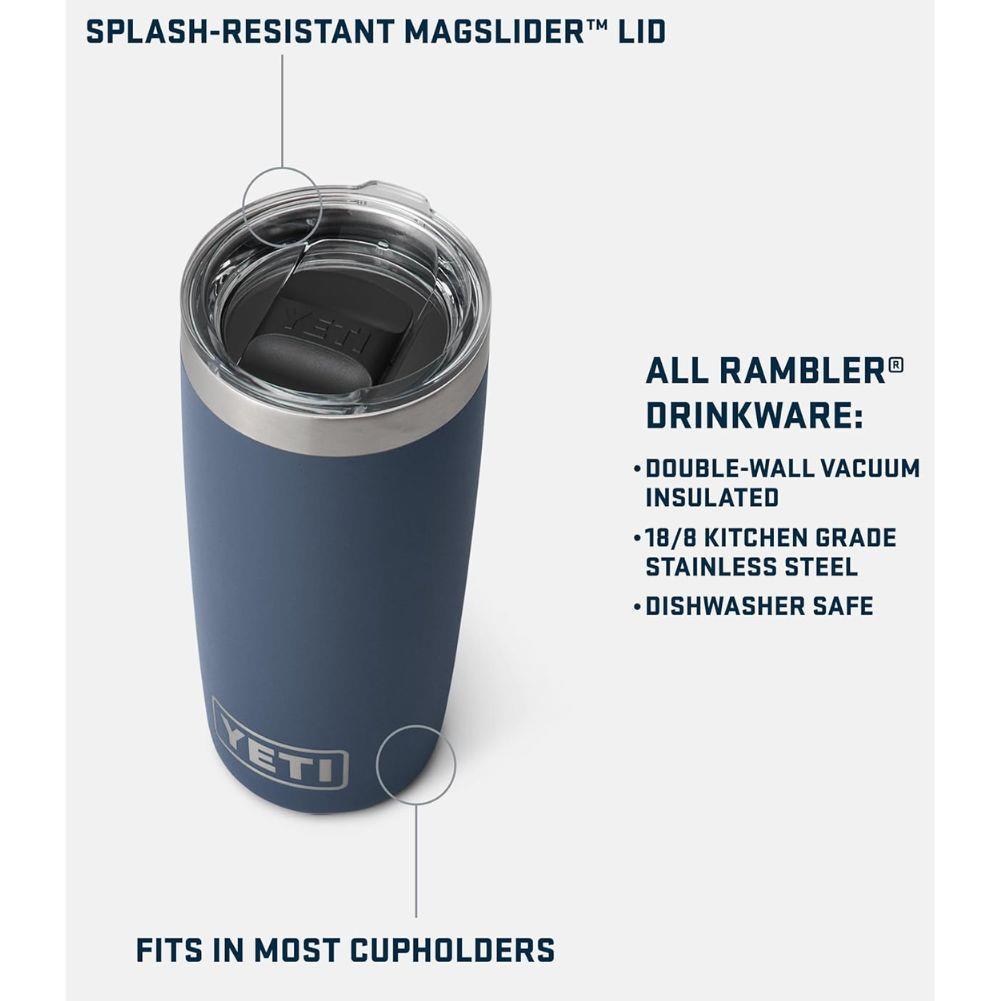 Yeti Rambler 10 oz (295 ml) Tumbler (Olive/King Crab Orange) splash