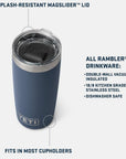 Yeti Rambler 10 oz (295 ml) Tumbler (Olive/King Crab Orange) splash
