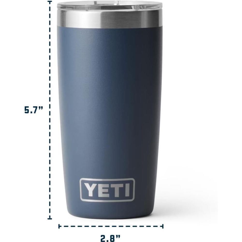Yeti Rambler 10 oz (295 ml) Tumbler (Olive/King Crab Orange) measure