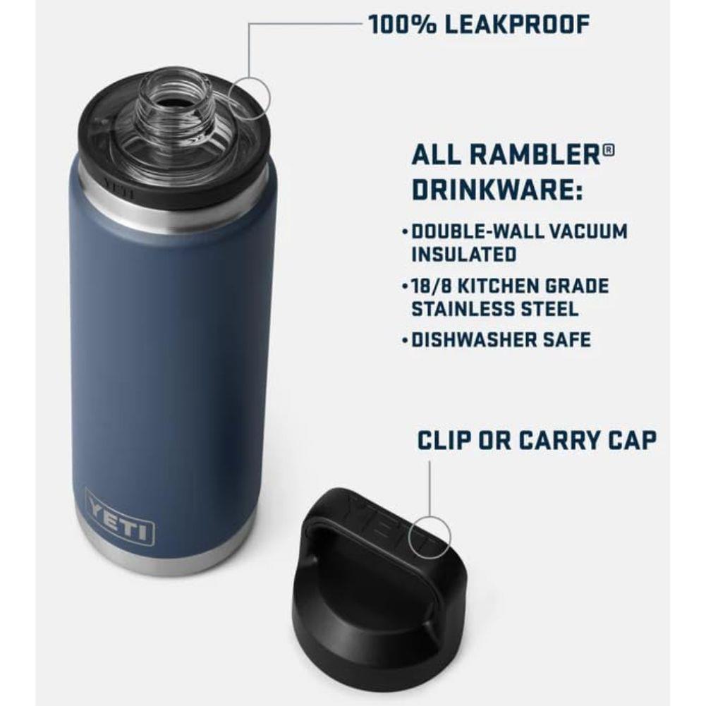 Yeti Rambler 26 OZ (769 ml) Bottle With Chug Cap (Stag Red) leakprooof