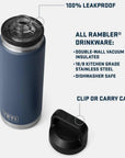Yeti Rambler 26 OZ (769 ml) Bottle With Chug Cap (Stag Red) leakprooof