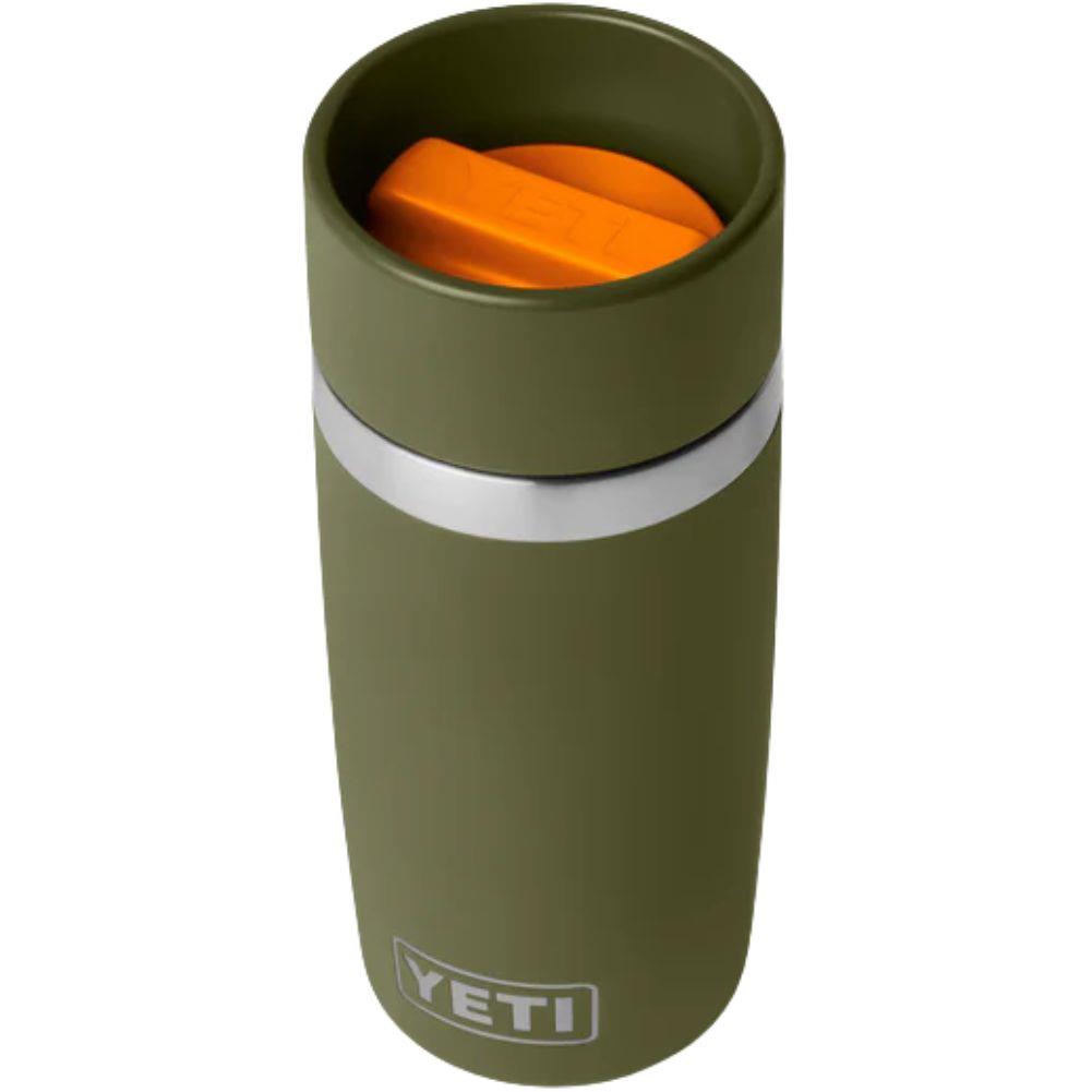 Yeti Rambler 12 oz (355 ml) Travel Bottle/Commuter Cap (Olive/King Crab Orange) angle