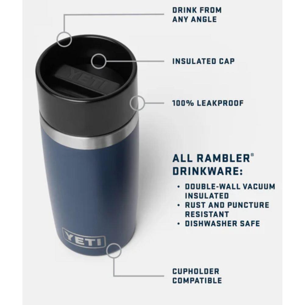 Yeti Rambler 12 oz (355 ml) Travel Bottle/Commuter Cap (Olive/King Crab Orange)