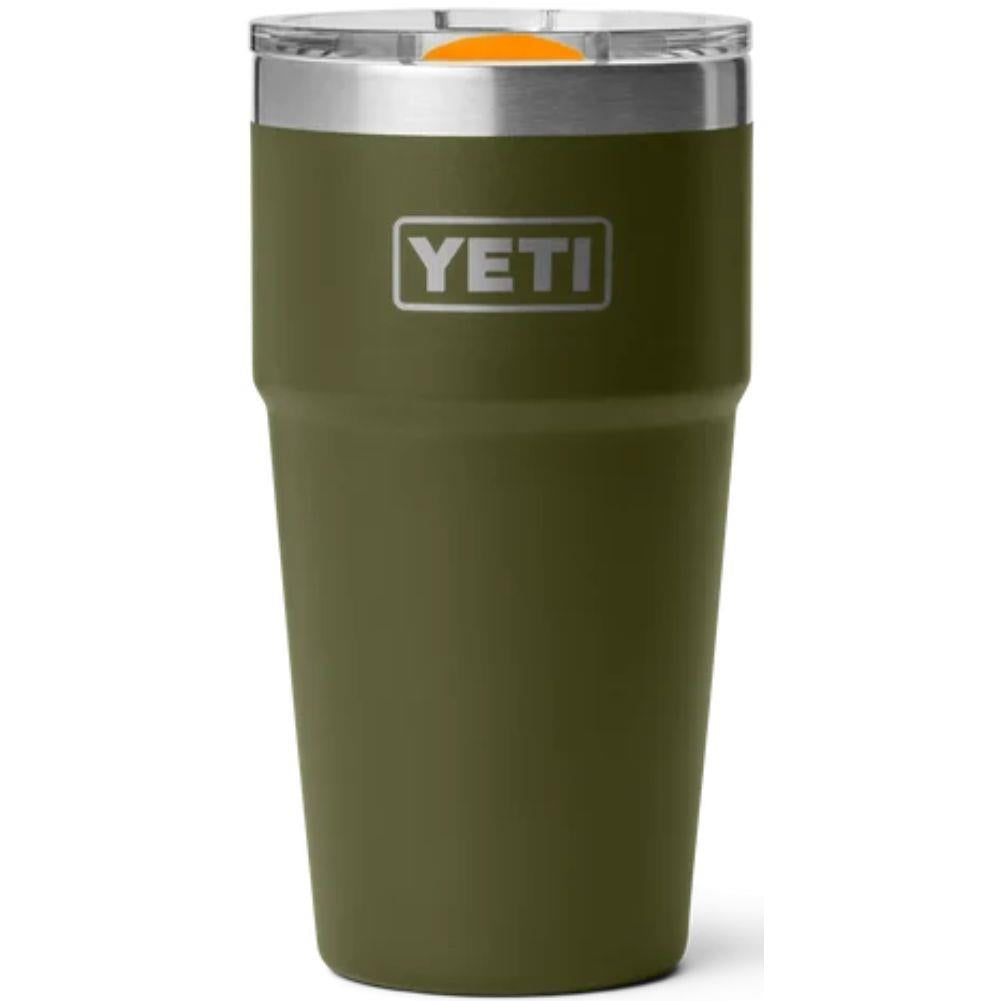 Yeti Rambler 20 oz (591 ml) Stackable Cup With MagSlider Lid (Olive/King Crab Orange)