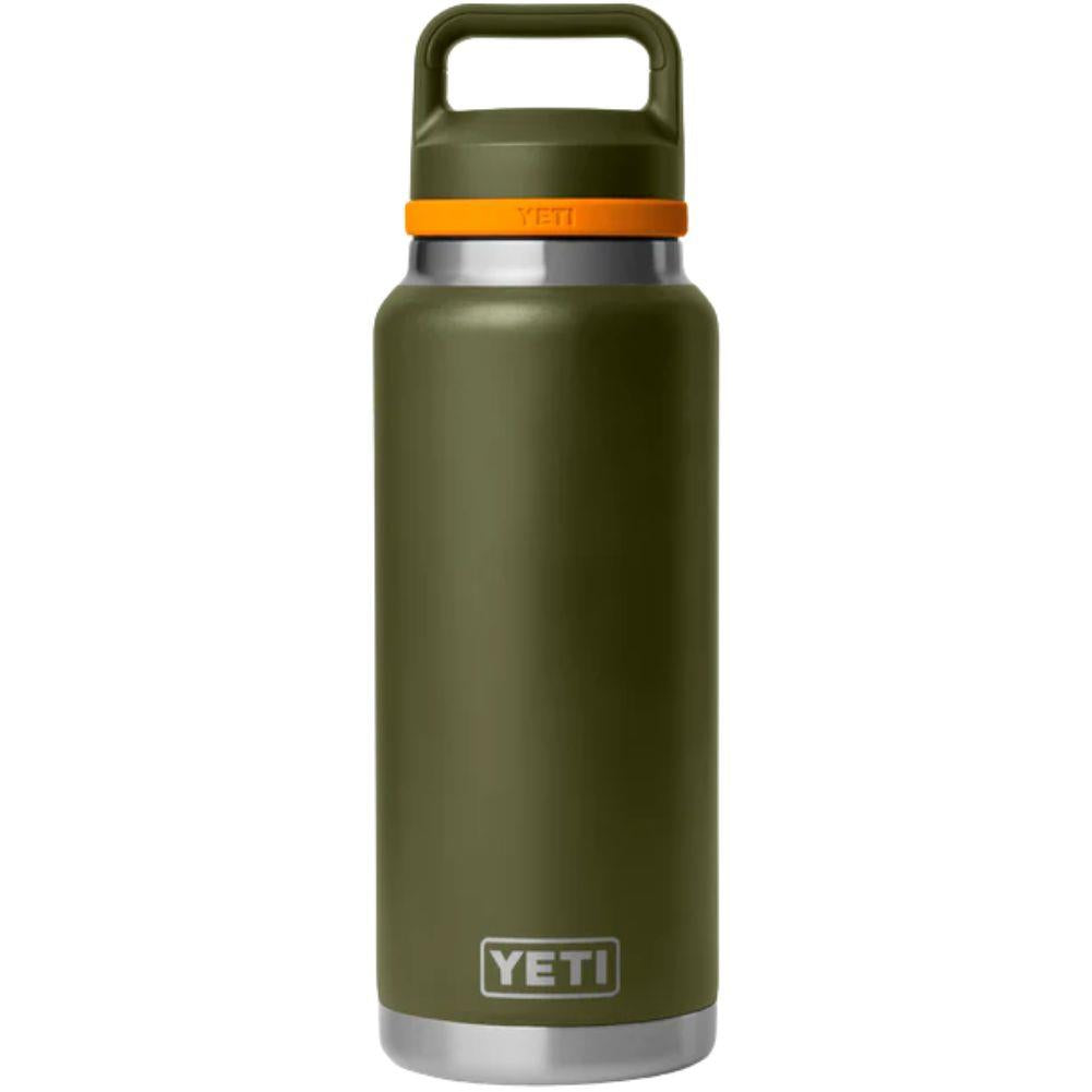 Yeti Rambler 36 OZ Bottle With Chug Cap (Olive/King Crab Orange)