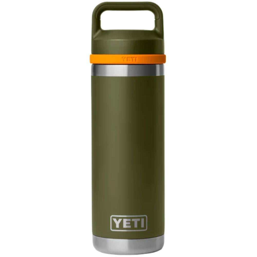 Yeti Rambler 18 oz (532 ml) Bottle With Chug Cap (Olive/King Crab Orange)