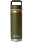 Yeti Rambler 18 oz (532 ml) Bottle With Chug Cap (Olive/King Crab Orange)