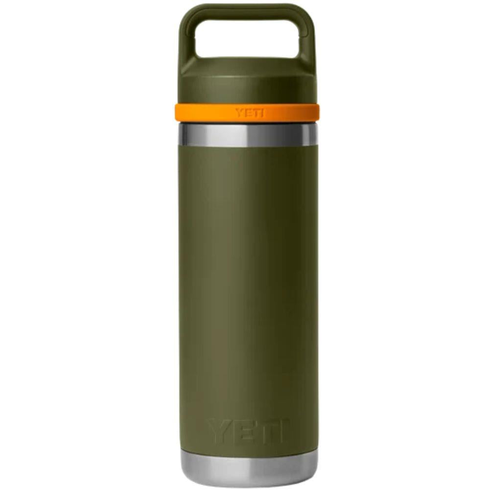 Yeti Rambler 18 oz (532 ml) Bottle With Chug Cap (Olive/King Crab Orange) back