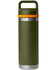 Yeti Rambler 18 oz (532 ml) Bottle With Chug Cap (Olive/King Crab Orange) back