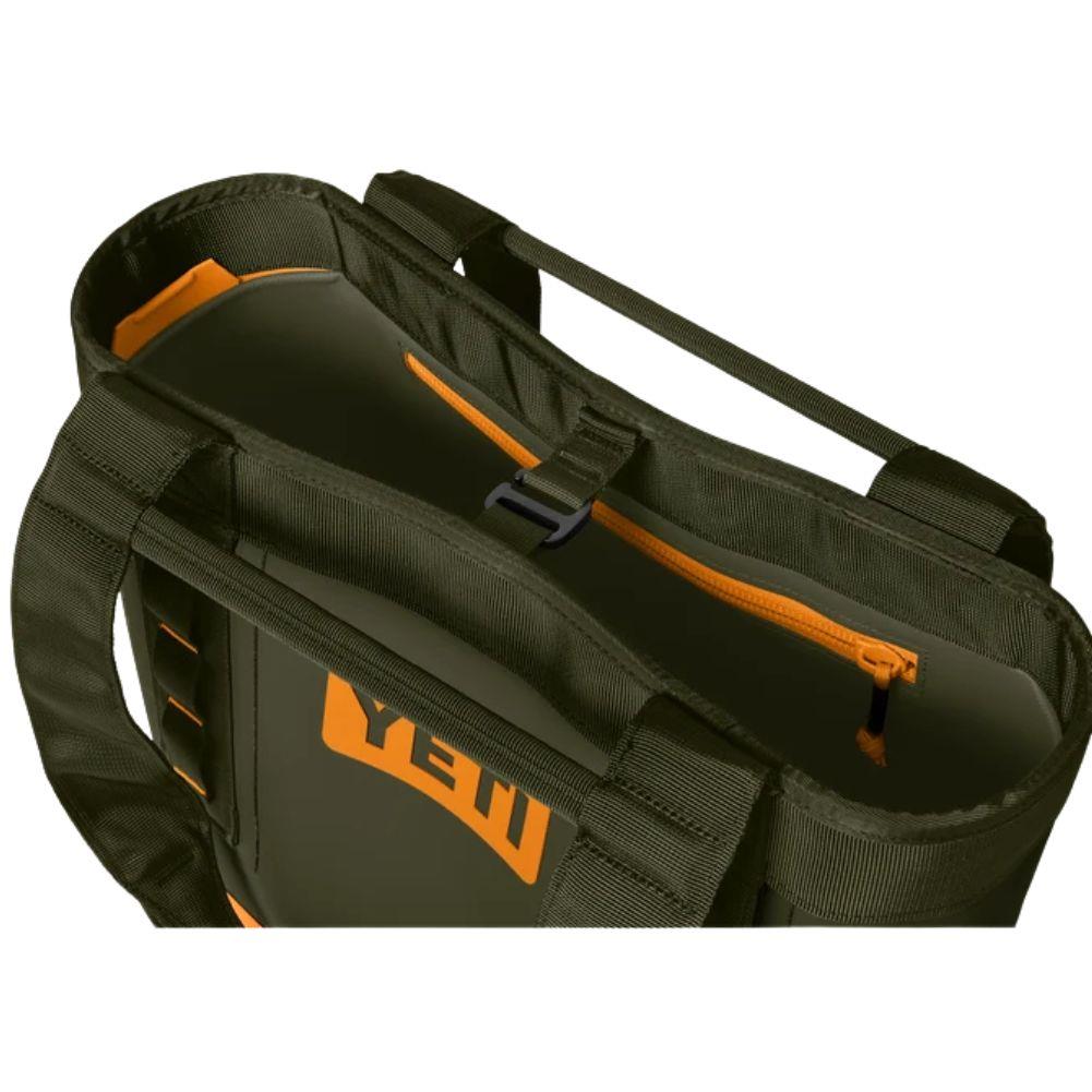 Yeti Camino 20L Carryall Tote Bag (Olive/King Crab Orange) hook