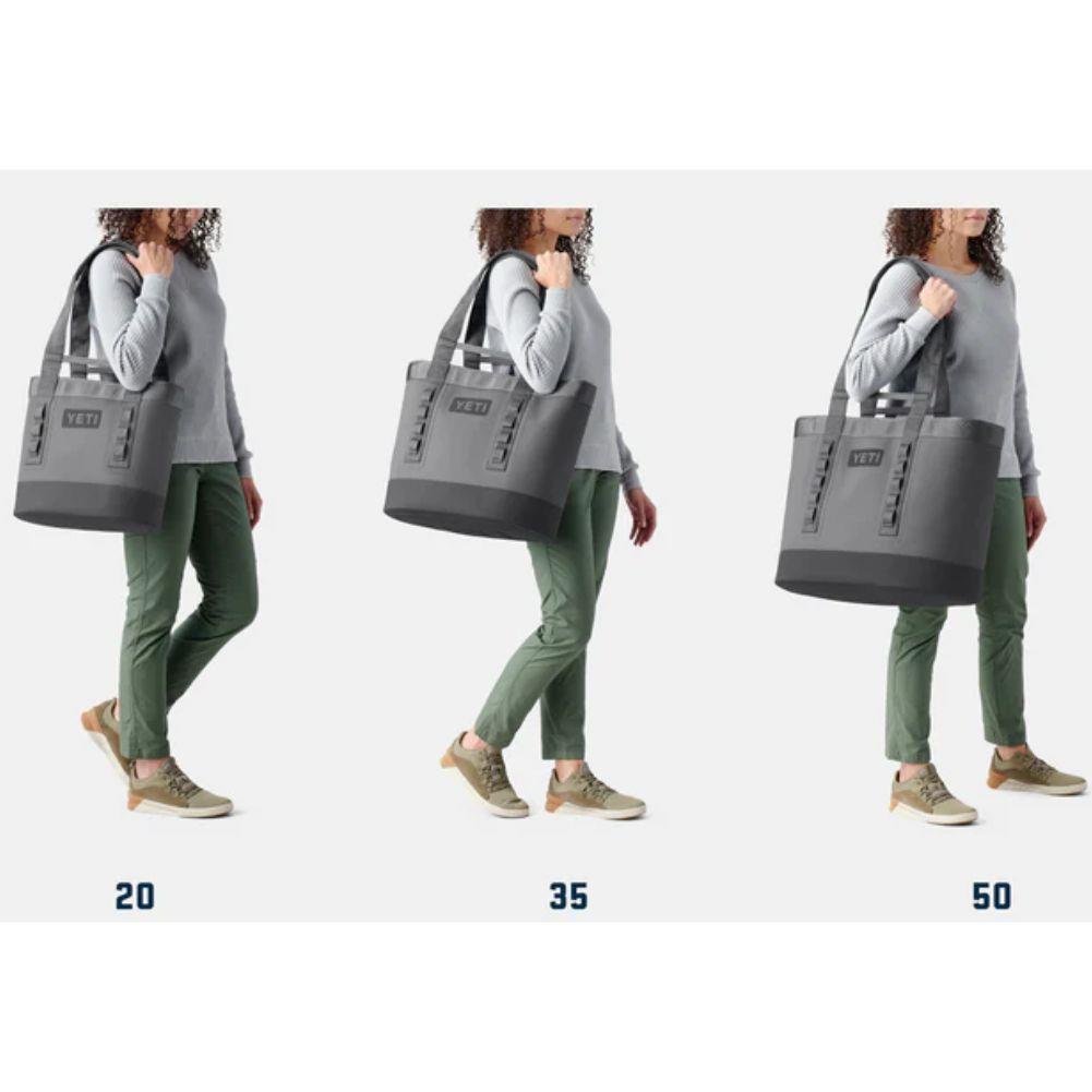 Yeti Camino 20L Carryall Tote Bag (Olive/King Crab Orange) sizes