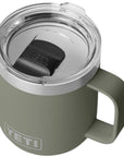 Yeti Rambler 10 oz (295 ml) Stackable Ceramic Lining Mug (Pampa Green) angle