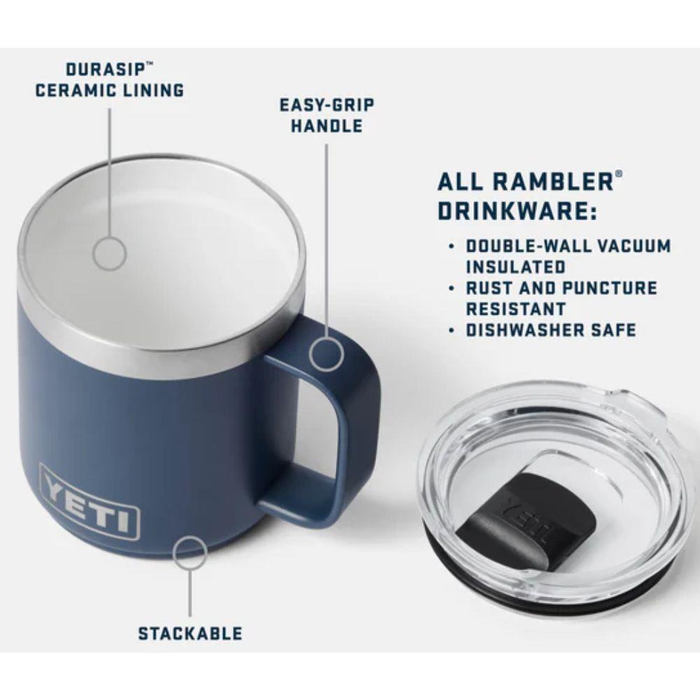 Yeti Rambler 10 oz (295 ml) Stackable Ceramic Lining Mug (Pampa Green) info