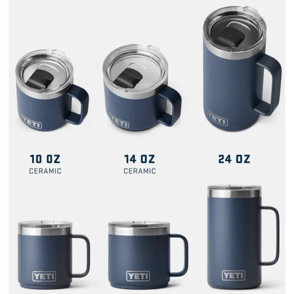 Yeti Rambler 10 oz (295 ml) Stackable Ceramic Lining Mug (Pampa Green) sizes