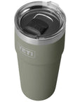 Yeti Rambler 20 oz (591 ml) Stackable Cup With MagSlider Lid (Pampa Green) angl