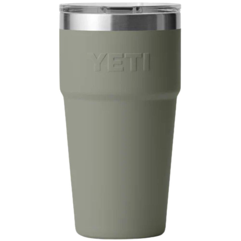 Yeti Rambler 20 oz (591 ml) Stackable Cup With MagSlider Lid (Pampa Green) back