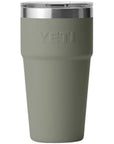 Yeti Rambler 20 oz (591 ml) Stackable Cup With MagSlider Lid (Pampa Green) back