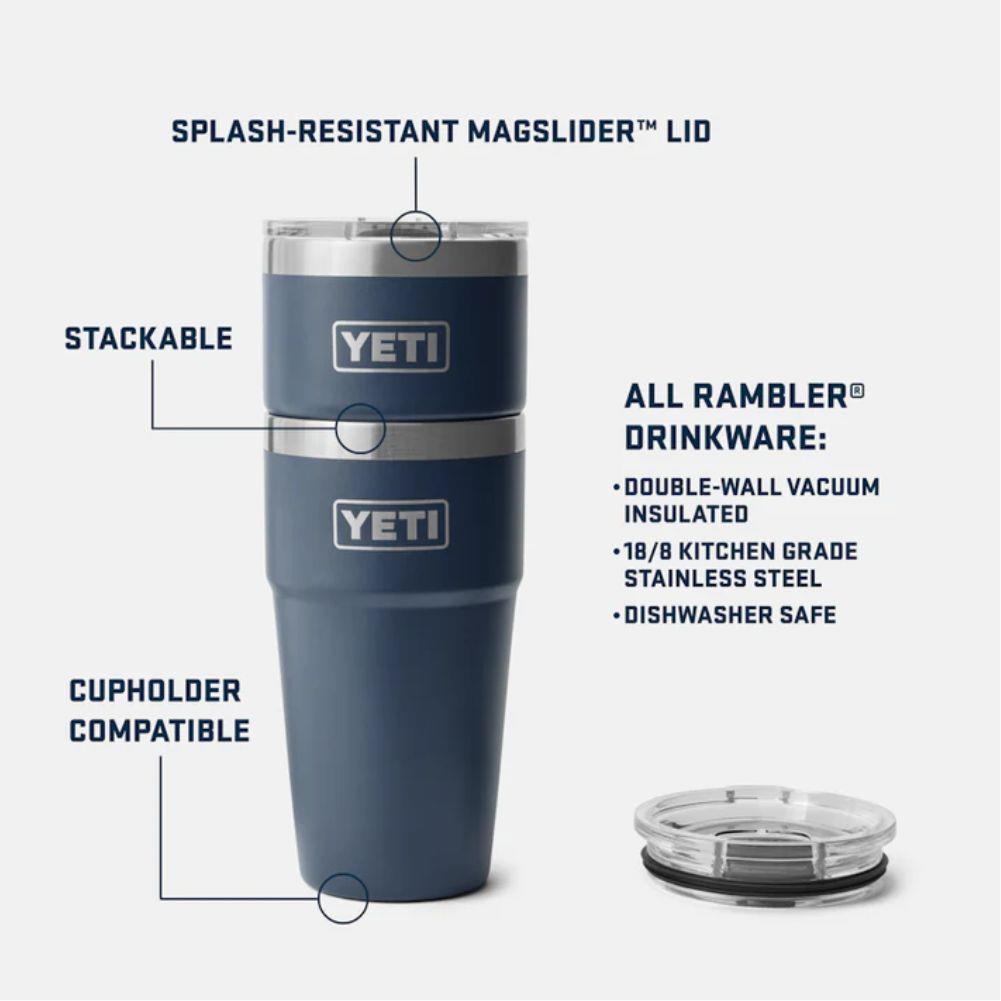 Yeti Rambler 20 oz (591 ml) Stackable Cup With MagSlider Lid (Pampa Green) info