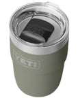 Yeti 8 oz Rambler (236 ml) Stackable Cup With DuraSip Ceramic Lining (Pampa Green) angle