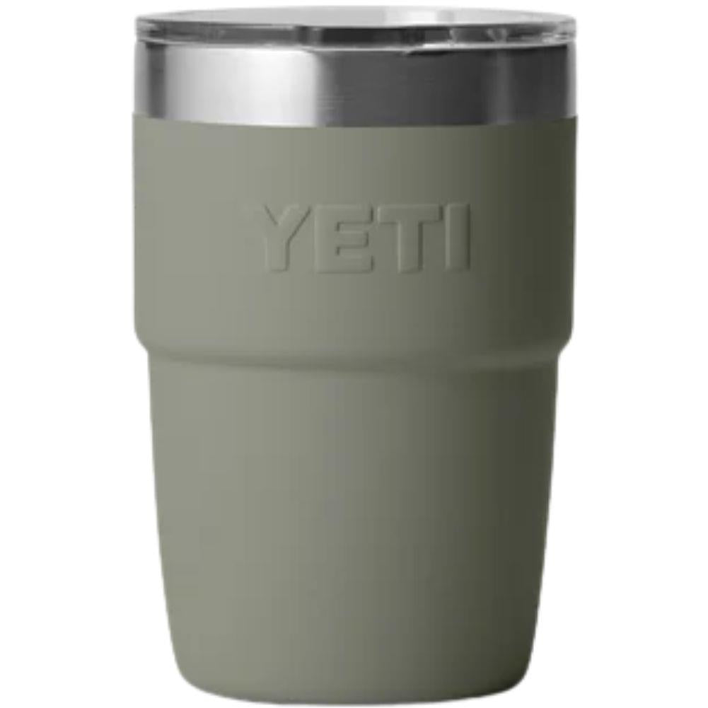 Yeti 8 oz Rambler (236 ml) Stackable Cup With DuraSip Ceramic Lining (Pampa Green) back