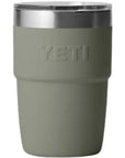 Yeti 8 oz Rambler (236 ml) Stackable Cup With DuraSip Ceramic Lining (Pampa Green) back