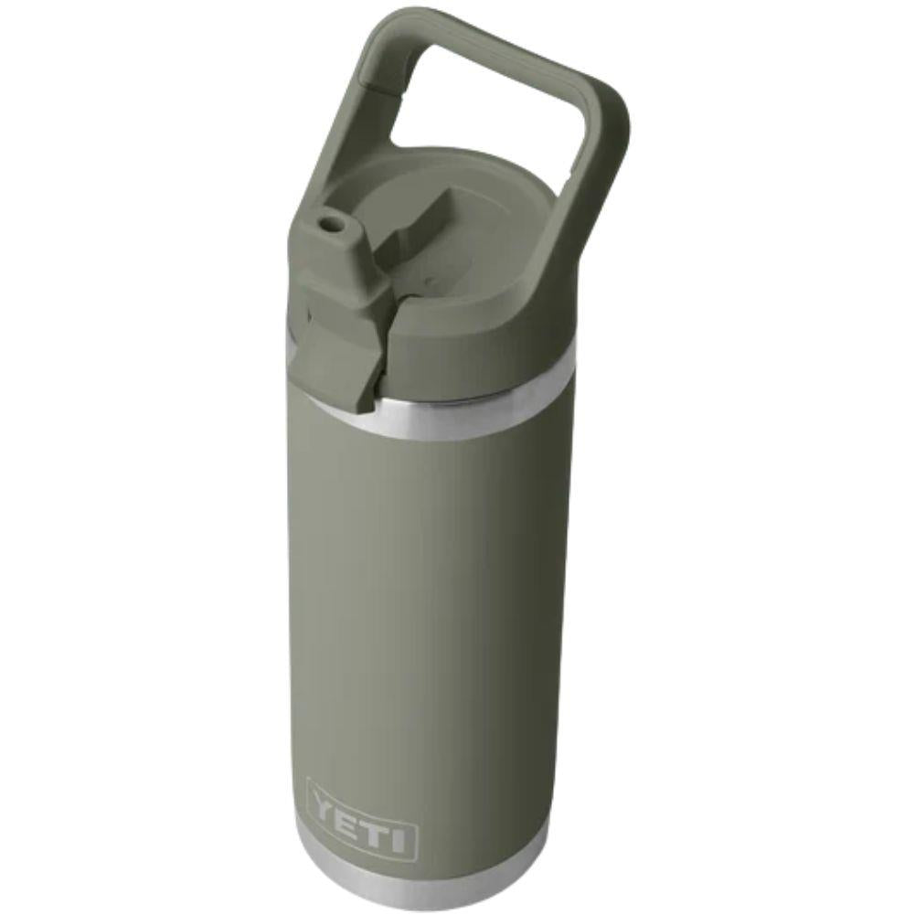 Yeti Rambler 18 oz (532 ml) Bottle With Colour-Matched Straw Cap (Pampa Green) angle