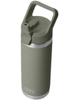 Yeti Rambler 18 oz (532 ml) Bottle With Colour-Matched Straw Cap (Pampa Green) angle