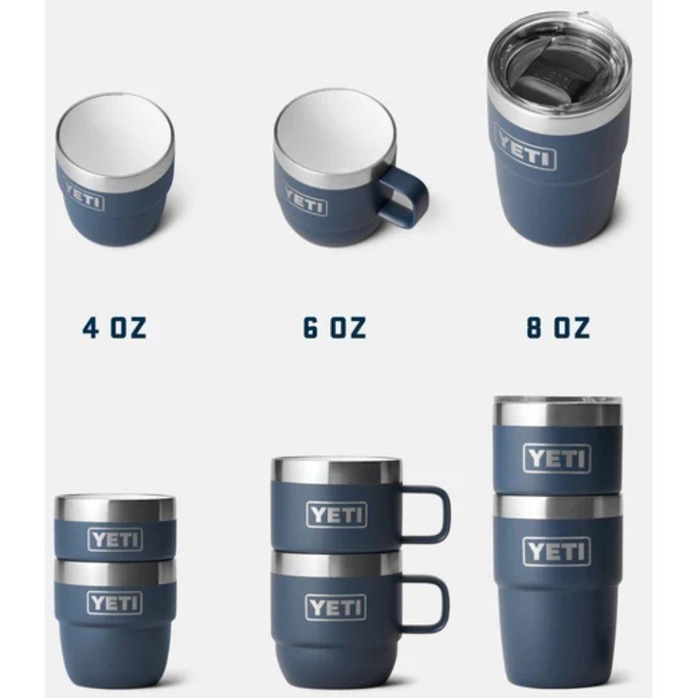 Yeti Rambler 8 oz (236 ml) Stackable Cup With DuraSip Ceramic Lining (Red Stag) sizes