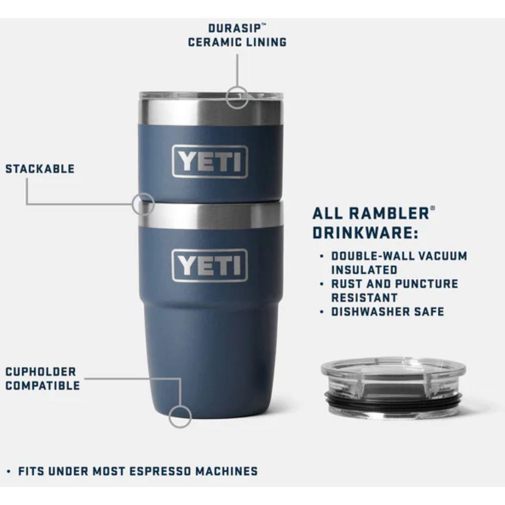 Yeti Rambler 8 oz (236 ml) Stackable Cup With DuraSip Ceramic Lining (Red Stag) lining