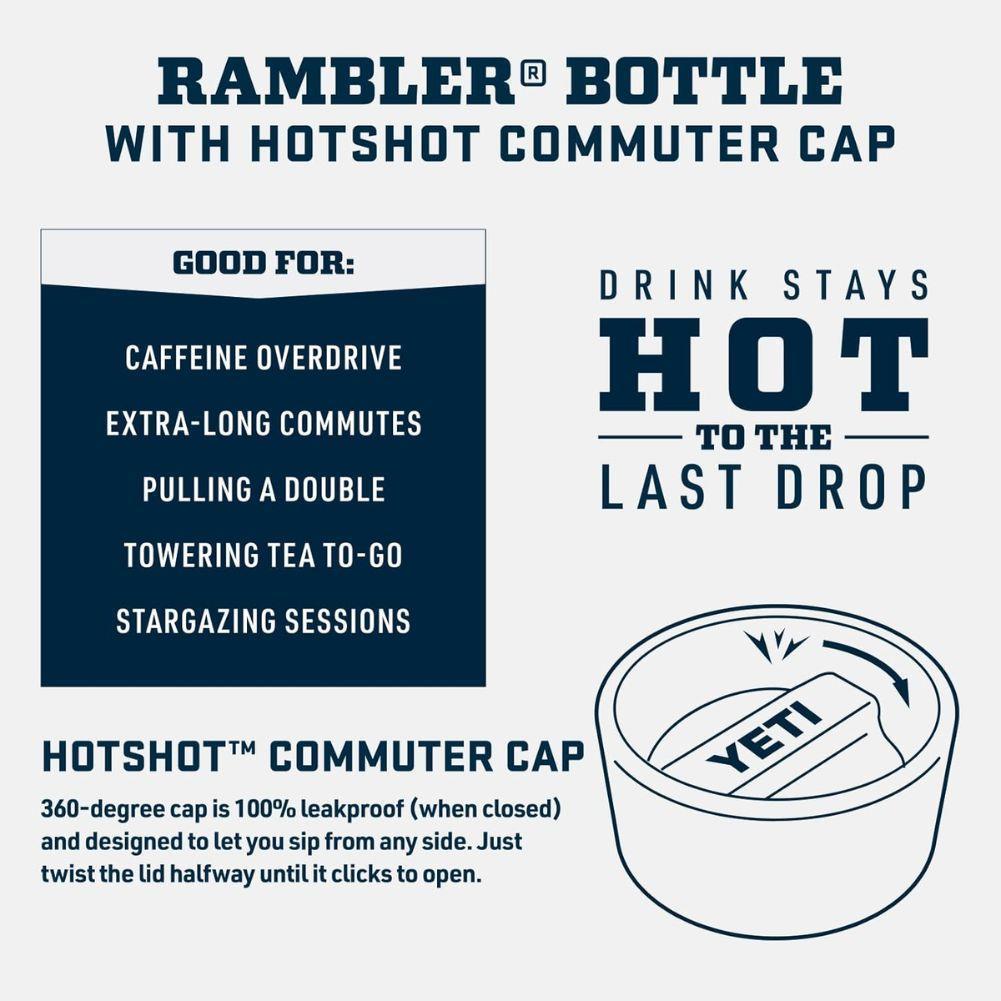 Yeti Rambler 12 oz (355 ml) Travel Bottle/Commuter Cap (Stag Red) lid