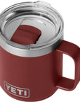 Yeti Rambler 10 oz (295 ml) Stackable Mug With DuraSip Ceramic Lining (Stag Red) angle