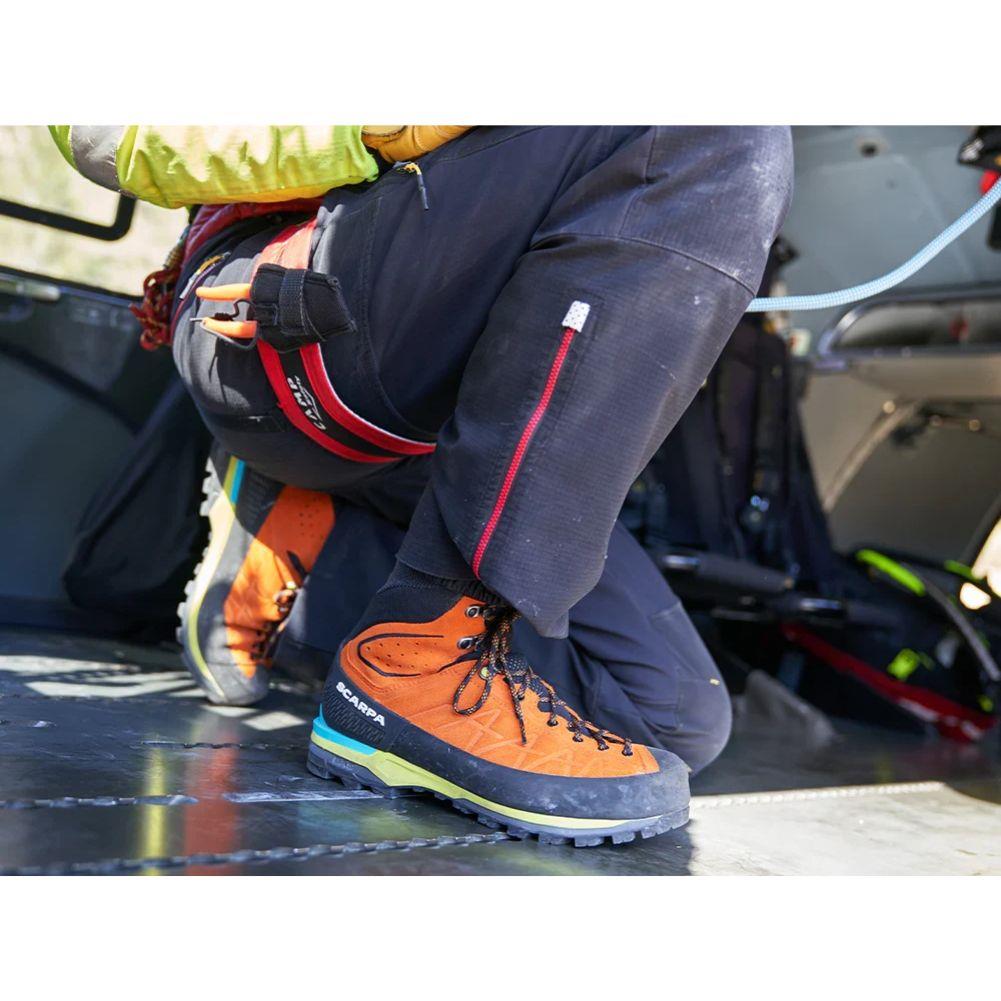 Scarpa Men's Zodiac Tech GTX Mountaineering Boot (Anthracite/Tonic Orange) hill