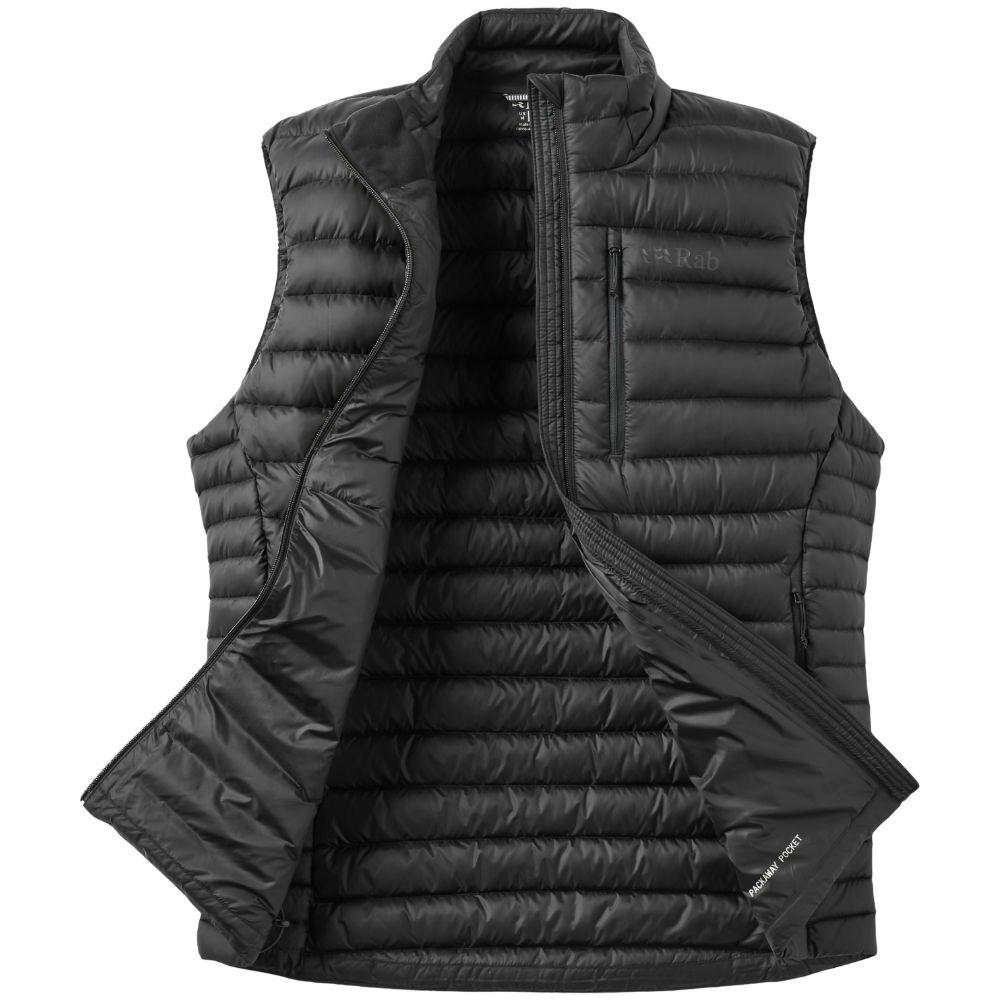 Rab Men's Microlight Down Vest - 2026 (Black) open