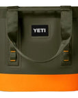 Yeti Camino 35L Carryall Tote Bag (Olive/King Crab Orange) side
