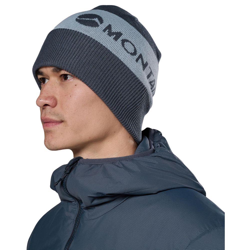 Montane Logo Cuffed Beanie Hat (Dark Sky) angle