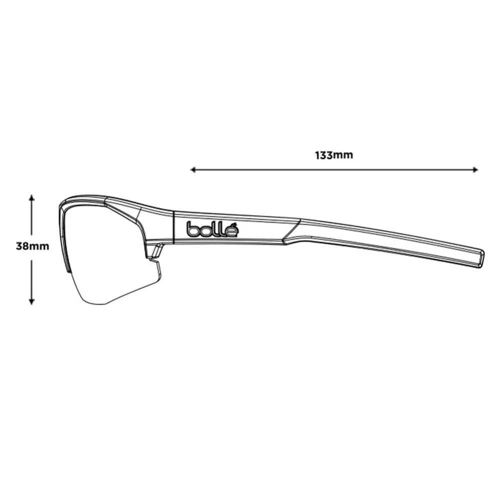 Bollé Bolt 2.0 Sunglasses - Small (Black Matte/Phantom Brown Gun Photochromic) Side