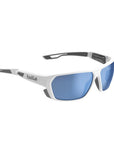 Bollé Airfin Sunglasses - Small/Medium (White Matte Grey/Volt+ Offshore Polarised) Side