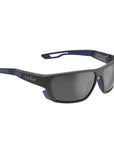 Bollé Airfin Sunglasses - Small/Medium (Black Matte Blue/TNS Polarised) Side