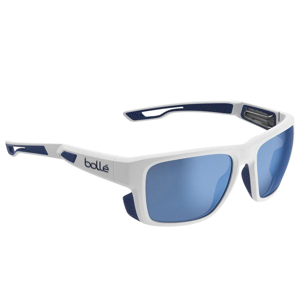 Bollé Airdrift Sunglasses - Medium (White Matte Navy/Volt+Offshore Polarised) Side