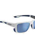 Bollé Airdrift Sunglasses - Medium (White Matte Navy/Volt+Offshore Polarised) Side