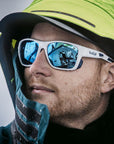 Bollé Airdrift Sunglasses - Medium (White Matte Navy/Volt+Offshore Polarised) Sailor