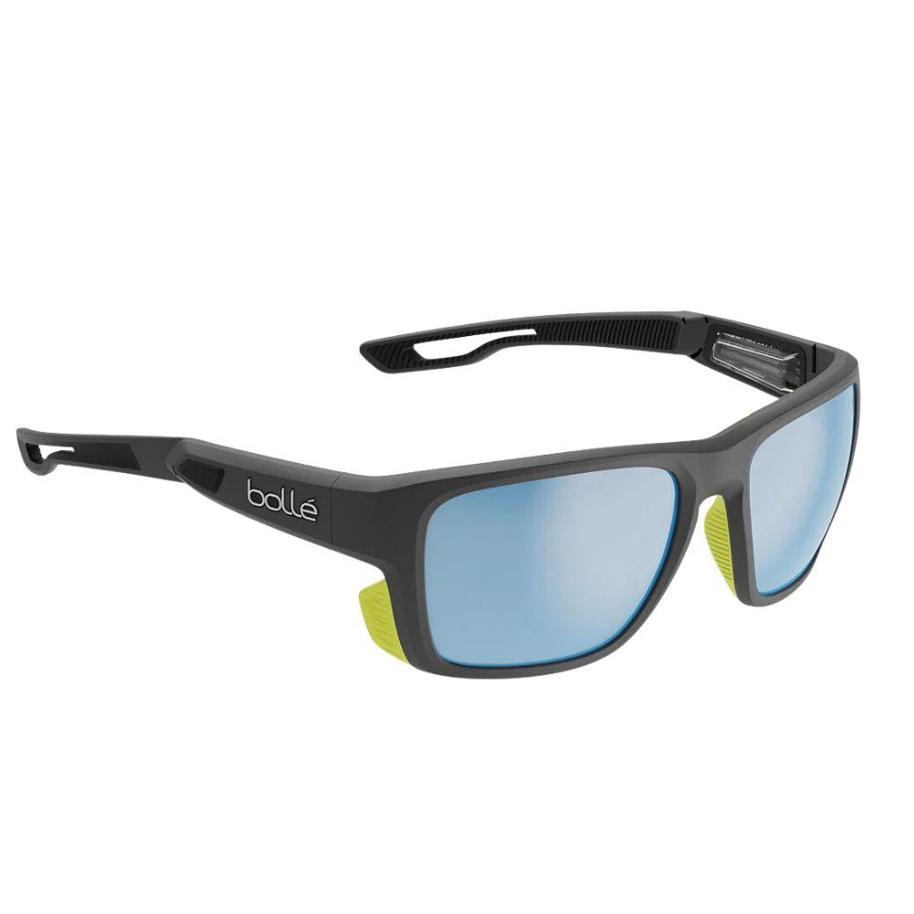 Bollé Airdrift Sunglasses - Medium (Black Matte Acid/Sky Blue Polarised) Side