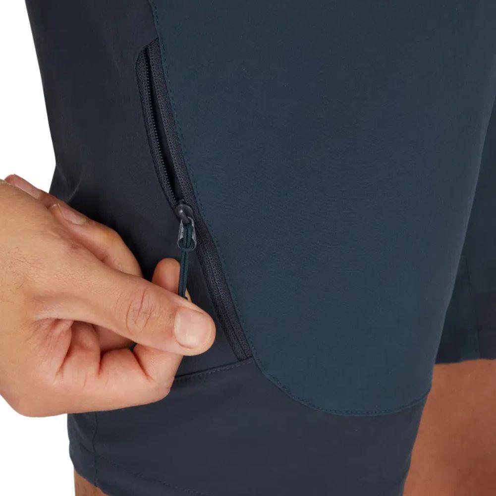 Rab Men's Torque Mountain Shorts - 8" (Tempest Blue/Deep Ink) other zip