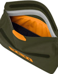 Yeti Sidekick Dry 3L Waterproof Gear Case (Olive/King Crab Orange) open