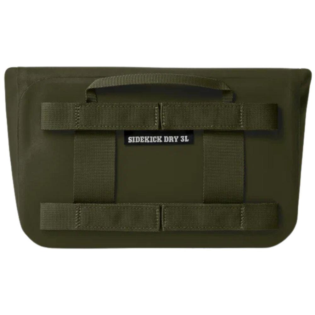 Yeti Sidekick Dry 3L Waterproof Gear Case (Olive/King Crab Orange) back