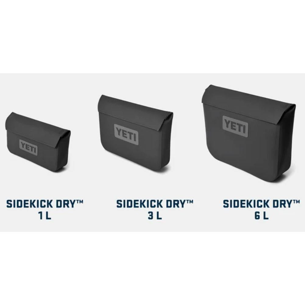 Yeti Sidekick Dry 3L Waterproof Gear Case (Olive/King Crab Orange) sizes