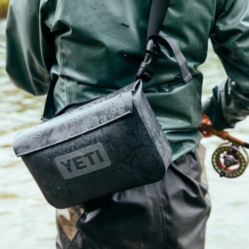 Yeti Sidekick Dry 3L Waterproof Gear Case (Olive/King Crab Orange) wet